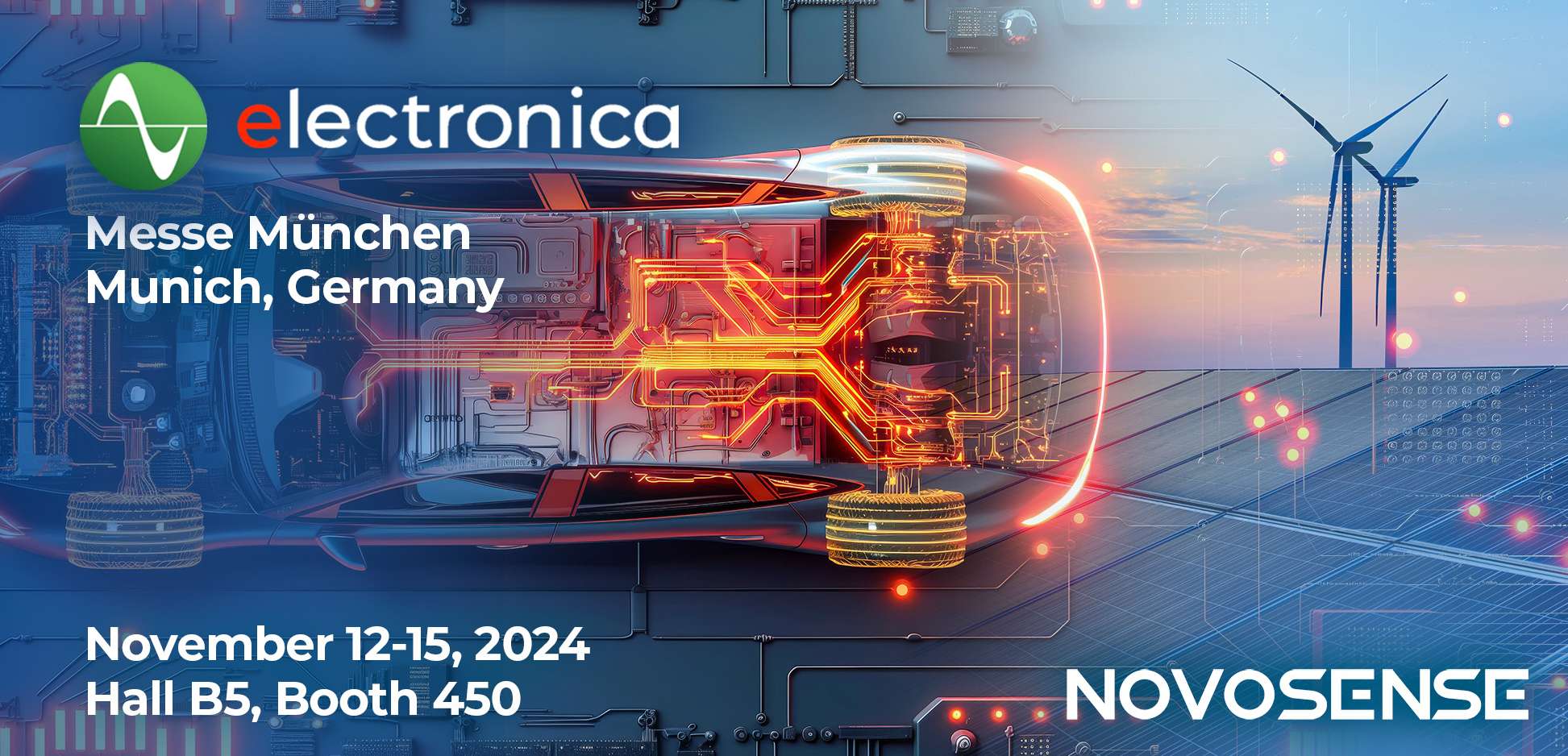 NOVOSENSEは、インテリジェントカー、電動化、産業制御に関する最新の研究開発成果をelectronica 2024に発表